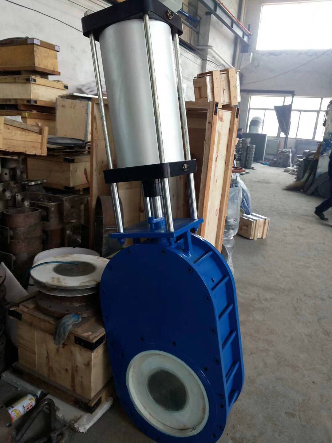 气动陶瓷双闸板阀